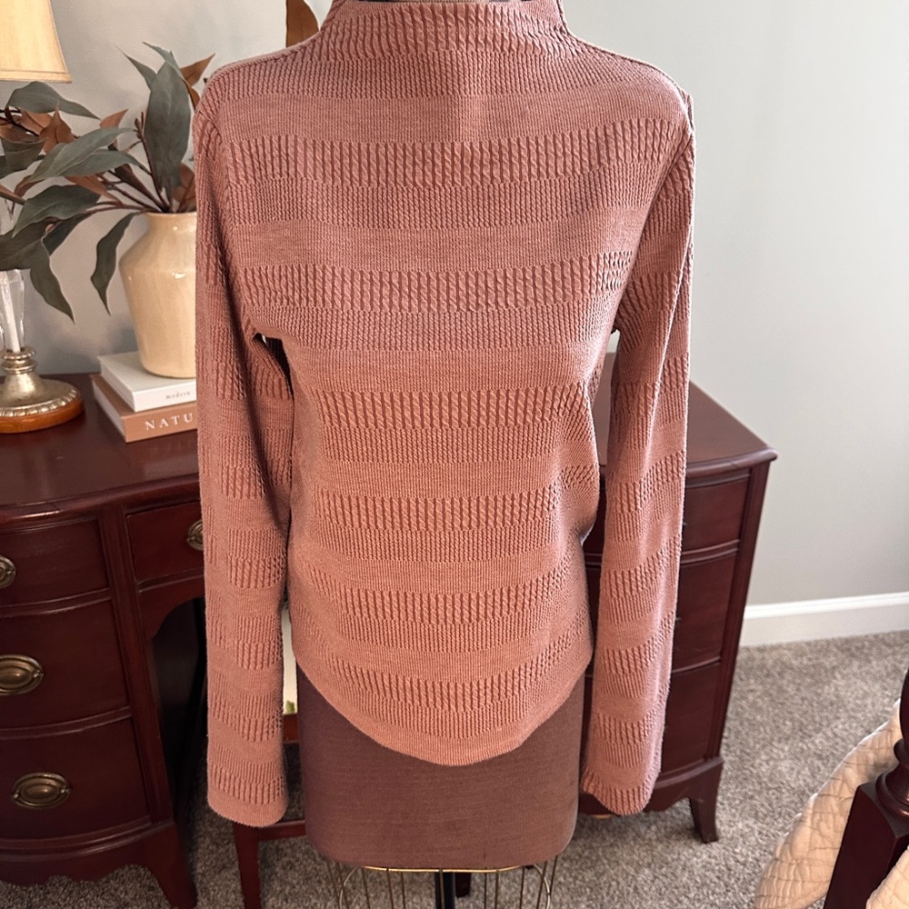 Elegant Mauve Turtleneck Sweater